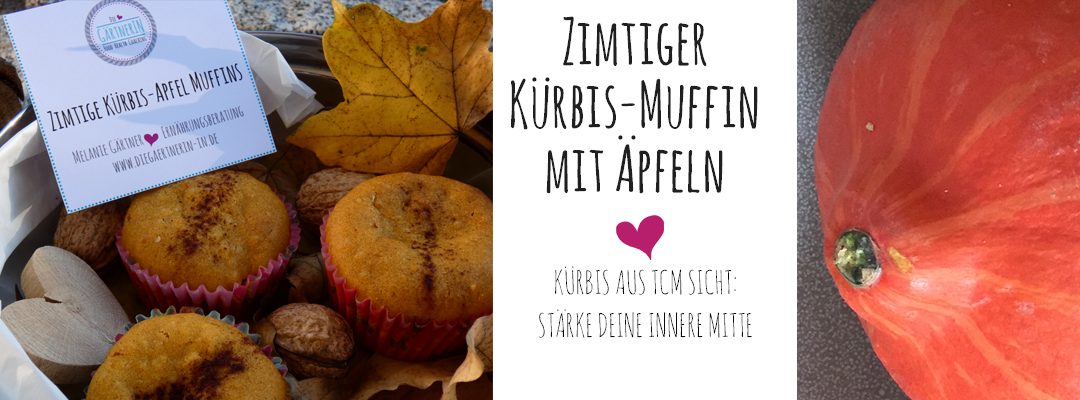 Zimtiger Kürbis-Muffin mit Äpfeln